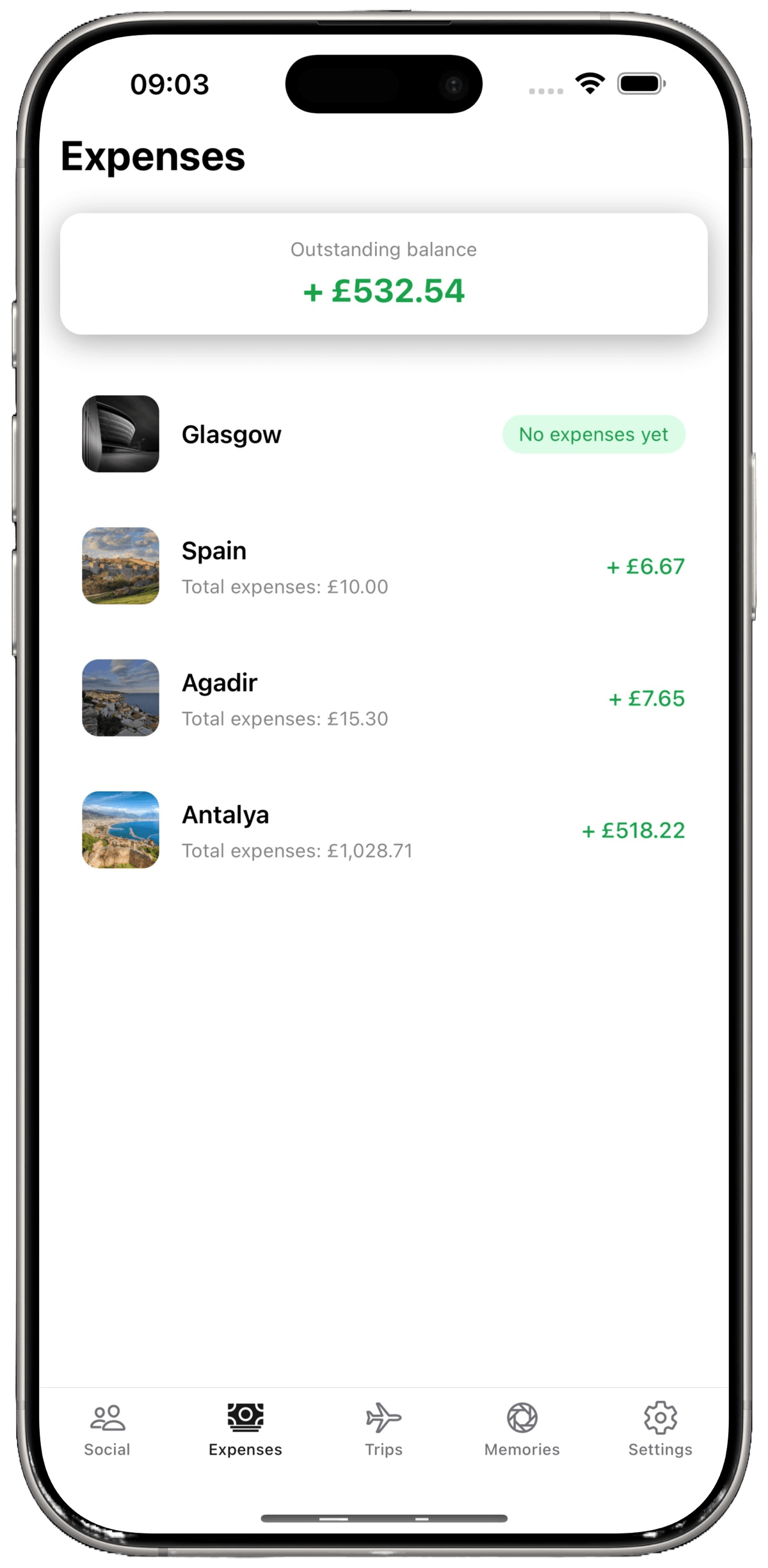 TripWise Expenses Screenshot