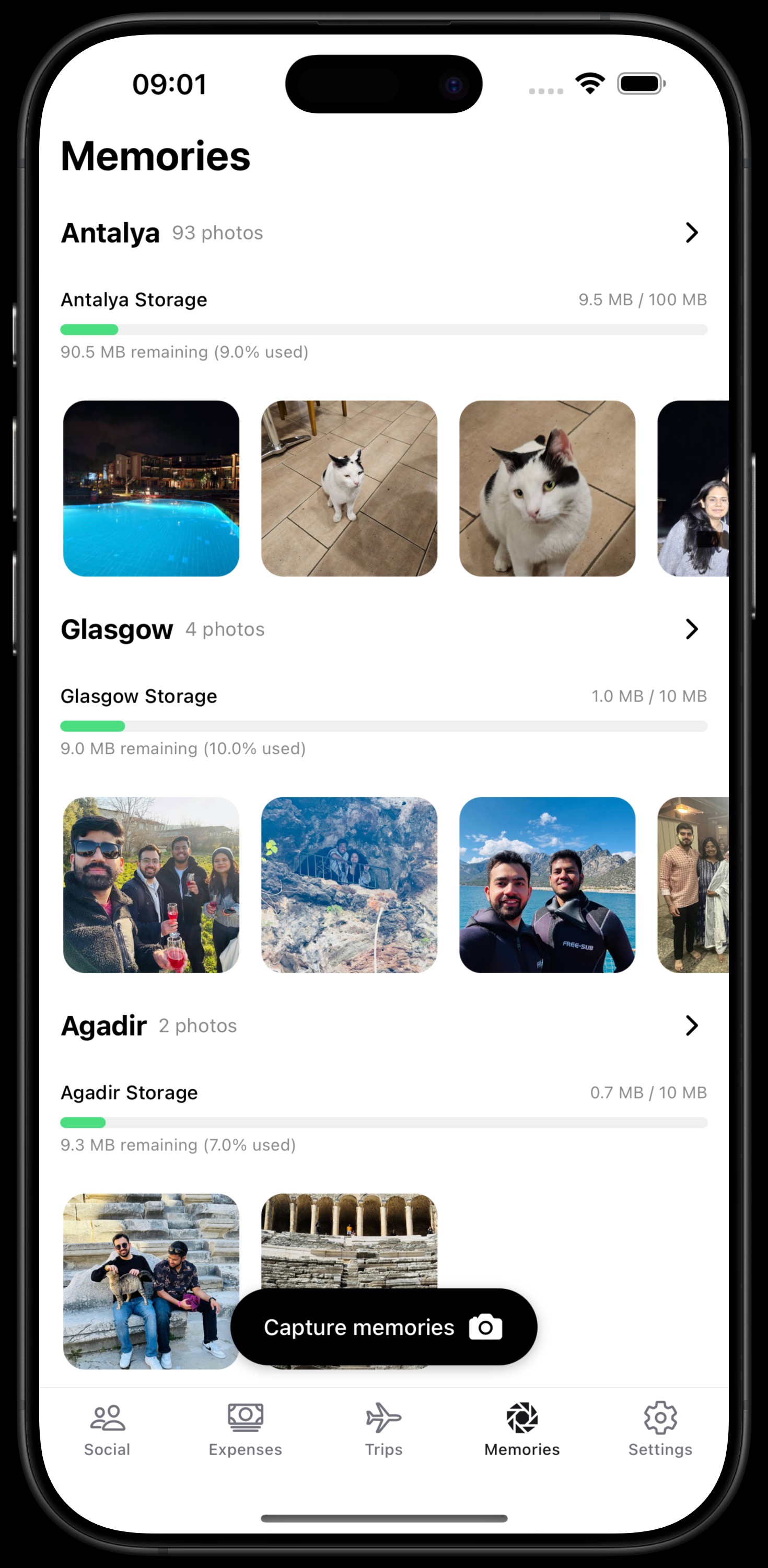 TripWise Memories Screenshot